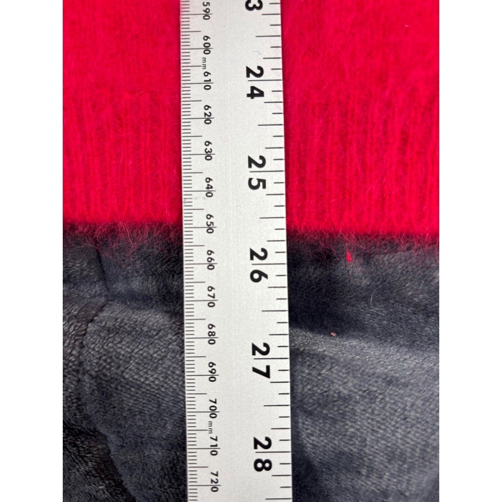 Gigi Vintage red Angora Lambswool Fuzzy V-Neck Button Cardigan Sweater 40 - Picture 6 of 8